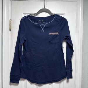 Eddie Bauer Kids Dark Blue Long Sleeve Tee